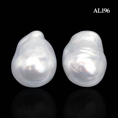 (PSL) Approx. 16.5 mm, Yuki No Hana, White South Sea Pearl, Pair Pearl