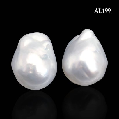 (PSL) Approx. 14.0 mm, Yuki No Hana, White South Sea Pearl, Pair Pearl