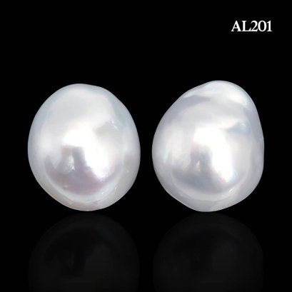 (PSL) Approx. 13.0 mm, Yuki No Hana, White South Sea Pearl, Pair Pearl