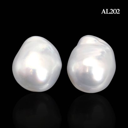 (PSL) Approx. 13.0 mm, Yuki No Hana, White South Sea Pearl, Pair Pearl