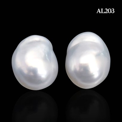 (PSL) Approx. 12.0 mm, Yuki No Hana Hana, White South Sea Pearl, Pair Pearl