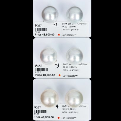 Approx. 14.00 -15.00 mm, White South Sea Pearl, Pair Pearl