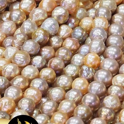 มุกเส้น [ความยาวประมาณ 16"] มุกแท้สายพันธุ์น้ำจืด บาร็อค สีมัลติคัลเลอร์ ขนาด 9-11mm. เกรด AA / SN0800YPS147093-2