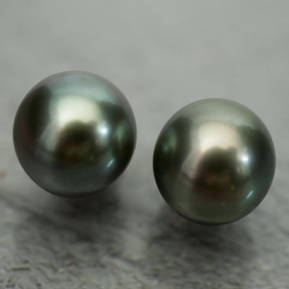 9.91 mm and 9.96 mm, Tahitian Pearl, Pair Pearls