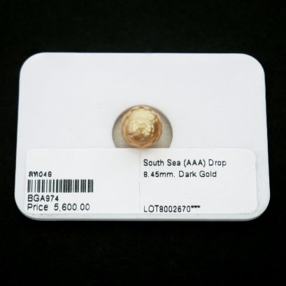 8.45 mm, Hanashinju Gold South Sea Pearl, Single Loose Pearl