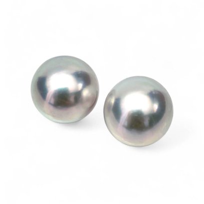 (PSL) Approx.9.0 mm, Aurora Blue Rose, Pair Loose Pearls