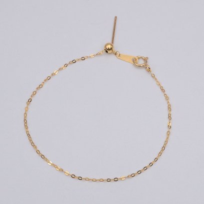 18K Gold, Needle Cable Chain Bracelet