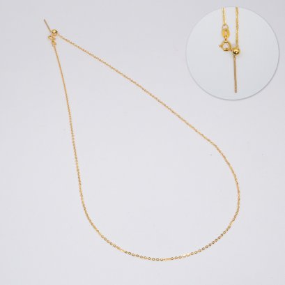 18K Gold, Needle Cable Chain Necklace (18.0 in.)