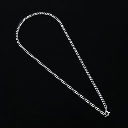 S925, Curb Chain Necklace, (18.0 in)