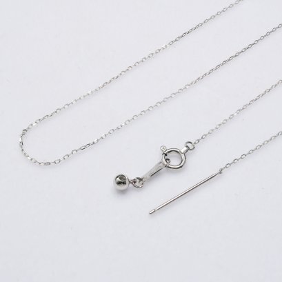 PT950, Needle Cable Chain Necklace (18.0 - 18.5 in)