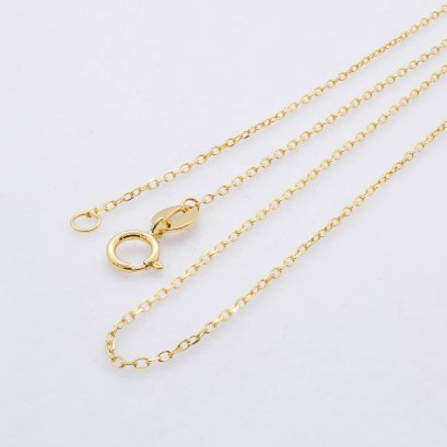 18K Gold (1.06g), Cable Chain Necklace, 17.5 in