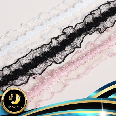 อะไหล่ตัวเรือน Choker/Collar ผ้ายืดลูกไม้ ความยาวประมาณ 16" ตัวเรือนตะขอก้ามปู พร้อมสร้อยปรับระดับ เงินแท้ 925 ชุบสีทอง ผ้ายืดลูกไม้มี 2 สีให้เลือกคือ สีดำ และสีชมพู