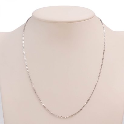 18K Gold, Flat Cable Chain Necklace