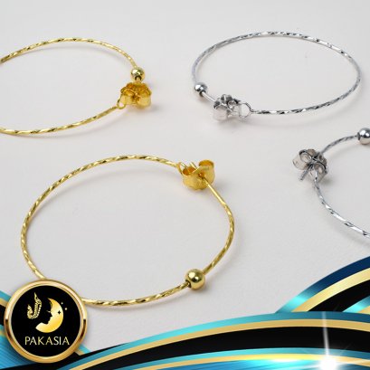 อะไหล่ตัวเรือนต่างหูห่วง (Hoops) สามารถถอดไข่มุกเจาะทะลุออกได้ทุกเม็ด ตัวเรือนเส้นผ่านศุนย์กลางประมาณ 3.5 cm วัสดุตัวเรือนเงินแท้ 925 ตัวเรือนมี 3 สีให้เลือก คือชุบสีทอง ชุบสีทองคำขาว และชุบสี Pink Gold