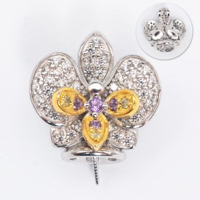 S925,ฺ Cattleya Jacket Pearl Drop Pendant Collection