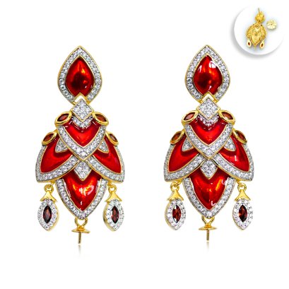 S925, Oriental Festival, Earrings Setting