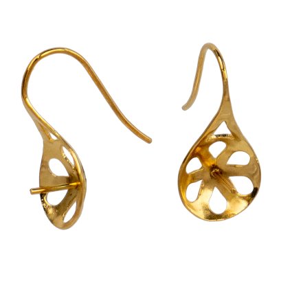 อะไหล่ตัวเรือนต่างหู Fish Hooks ทองแท้  ช้อนจัมโบ้