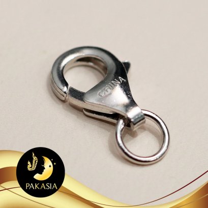 ตัวเรือนตะขอก้ามปู (เล็ก) 7mm. Silver Plating White Gold [ N/A  ]
