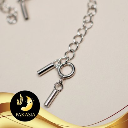 ตัวเรือนตะขอแท่งเหล็กคำขาวมีโซ่ Silver Plating White Gold [ N/A  ] / H0060