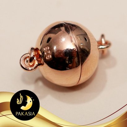 ตัวเรือนตะขอแม่เหล็ก (บอลกลม) (ใหญ่) 10mm.  Plating Rose Gold [ N/A  ] / H0047