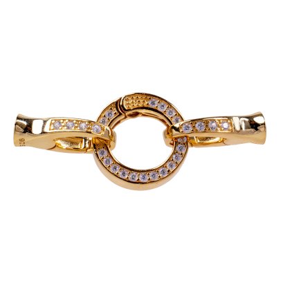 อะไหล่ตัวเรือนตะขอสร้อยคอโดนัทห่วงใหญ่