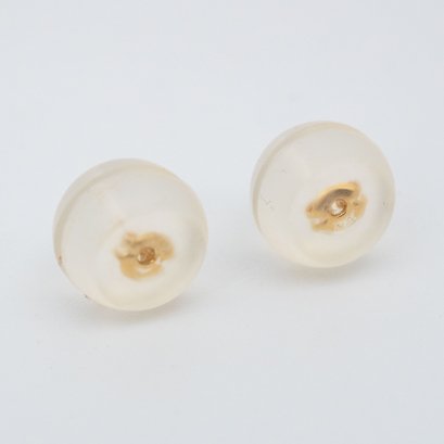Ball Silicone Earring Backs (18K Yellow Gold)