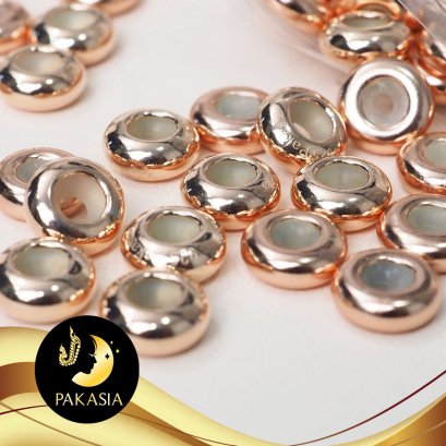 Stopper 7mm. [PANDORA] [เงินชุบพิ้งค์โกลด์] / Z003