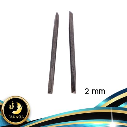 (2เล่มต่อ 1เช็ต) อะไหล่เข็มเหล็กเจาะมุก ขนาดต่างๆ มีให้เลือก 6 ขนาด คือ 0.8mm 0.9mm 1.0mm 1.2mm 1.5mmและ 2.0mm
