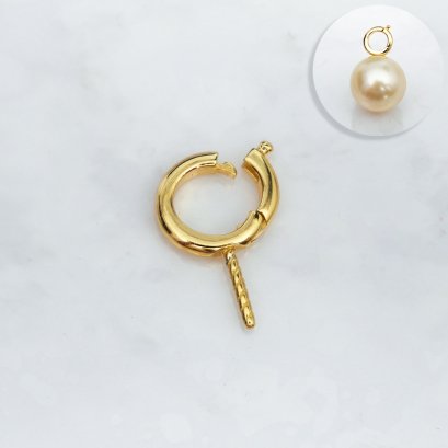 S925, Hinge Ring Clasp Pearl Drop