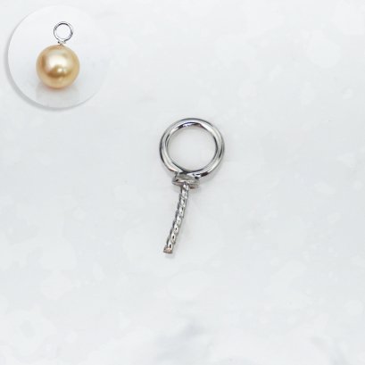 S925, Pearl Drop, Plain Cup (Jumbo Ring)