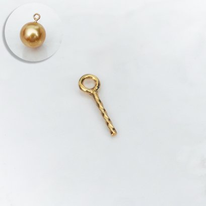 14KGF, Pearl Drop without Cup (Eye Pin)