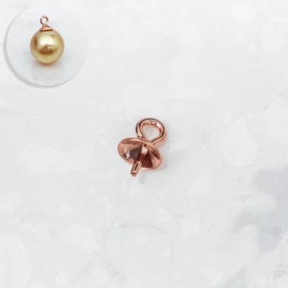 S925, Pearl Drop, Plain Cup