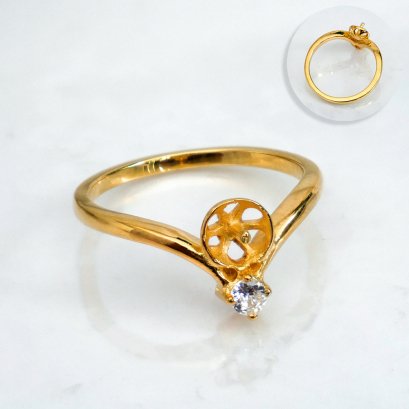 S925,ฺ Crown Pearl Ring Collection