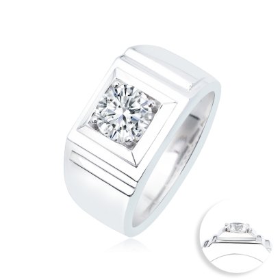 (IGI) 1.06 ct, Laboratory Grown Diamond (Round Brilliant, HPHT, 1.06 ct, D, VS 1), Diamond Ring