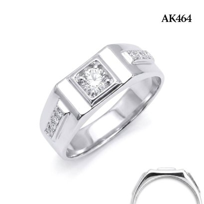 (GIA) Natural Diamond, Round Brilliant 0.31ct.(0.31ct,D,VVS1,Ex), Men Diamond Wedding Ring