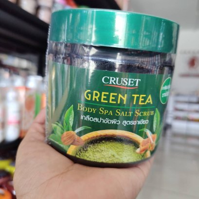 CRUSET เกลือสปาขัดผิว สูตรชาเขียว