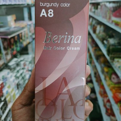 Berina Hair Color Cream A8 Burgundy