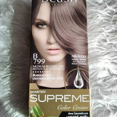 สีย้อมผม ดีแคช ซูพรีม B799 (สีบลอนด์กลางประกายหม่น&quot;กาแฟ มิลค์&#039;&#039;)