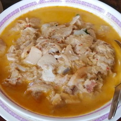 Local food at Ban Tham Rong, Ban Lat District