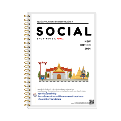 ชีทสังคม พร้อมแนวข้อสอบเข้า ม.4 - [พรีออเดอร์จัดส่ง 15 พ.ย. 68]