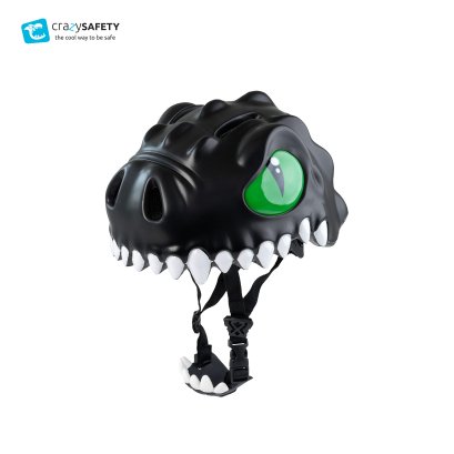 หมวกกันน็อกจักรยานสำหรับเด็ก Crazy Stuff ลายมังกรดำ