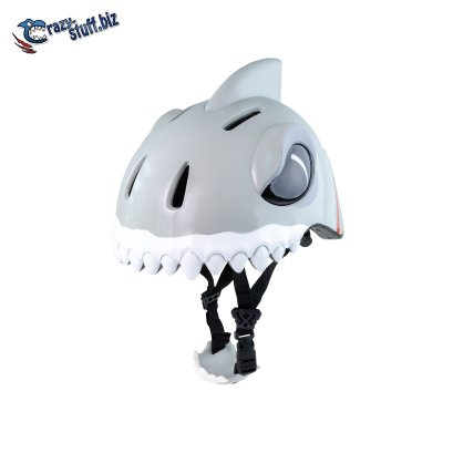 หมวกกันน็อกจักรยานสำหรับเด็ก Crazy Stuff ลายฉลามขาว