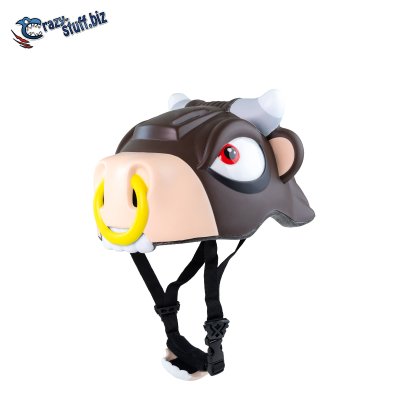 หมวกกันน็อกจักรยานสำหรับเด็ก Crazy Stuff ลายวัวกระทิง