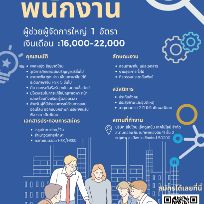 ประกาศรับสมัครพนักงาน