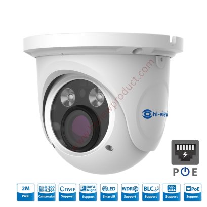 HP-97D20E2V กล้องวงจรปิดไฮวิว ระบบไอพี 2 ล้านพิกเซล ใช้งานภายใน Hiview Dome IP Camera PoE 2 MP
