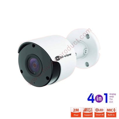 HA-754B20M กล้องวงจรปิดไฮวิว 2 ล้านพิกเซล มีไมค์ในตัว ใช้งานภายนอกและภายใน (Hiview Bullet Camera 2 MP 4 in 1 Mic-Built-in)