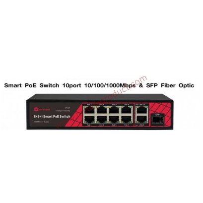 Smart PoE Switch 10port 10/100/1000Mbps &amp; SFP Fiber Optic