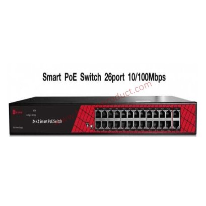 Smart PoE Switch 26port 10/100Mbps
