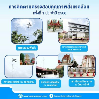 การดำเนินงานการติดตามตรวจสอบคุณภาพสิ่งแวดล้อม ครั้งที่ 1 ประจำปี2568 เมื่อช่วงระหว่างวันที่1-9เมษายน 2568