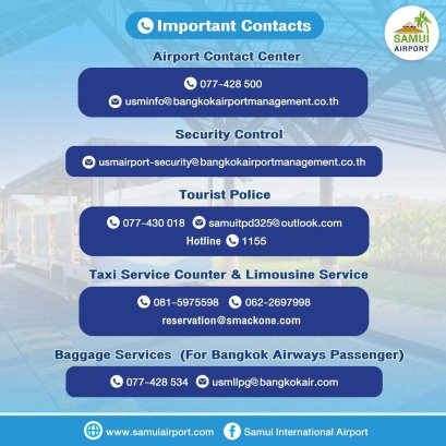  สนามบินสมุยพร้อมดูแลคุณในทุกก้าวของการเดินทาง I Samui Airport is here to support you every step of your journey